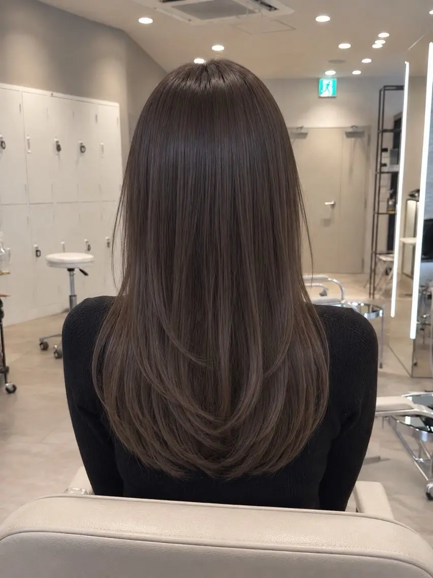ロング 松岡 和香のヘアスタイル
