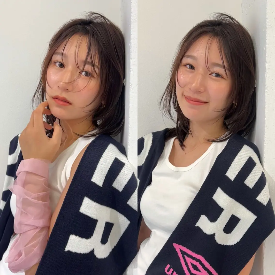 ミディアム カット ヘアカラー トリートメント cher. naoのヘアスタイル