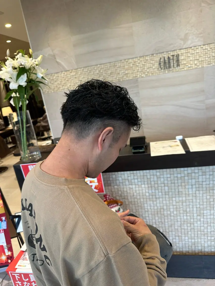 ショート カット パーマ 山本 麟太郎のヘアスタイル
