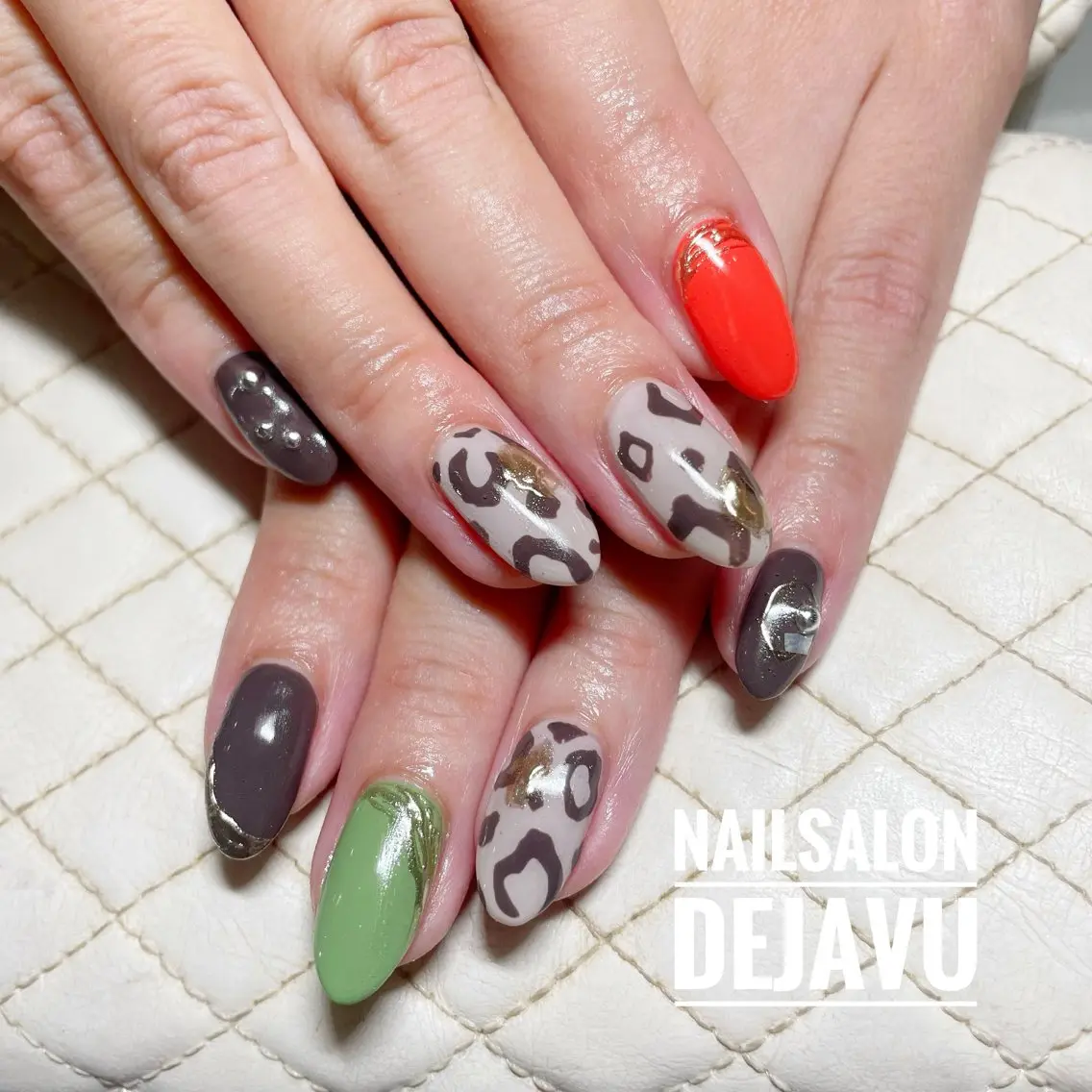 ネイル アニマル柄 ハンドネイル Nailsalon Dejavuのネイルデザイン