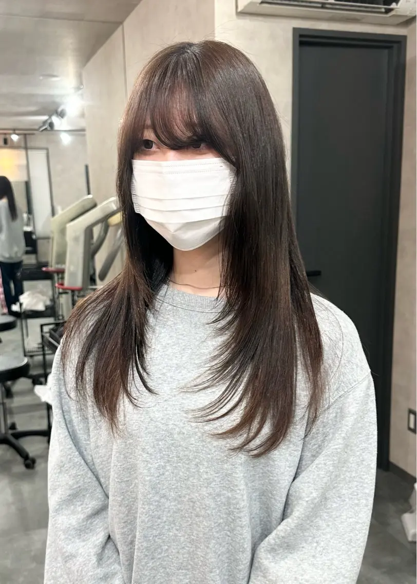 ロング カラー ヘアアレンジ レイヤーカット 境町/透明感カラー/ レイヤー/中茎涼太のヘアスタイル