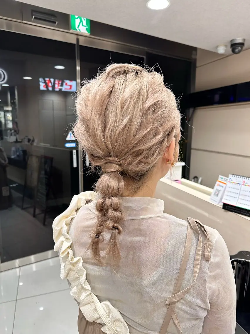 セミロング クロスパーマ/うる艶 カラー/Kurumiのヘアスタイル