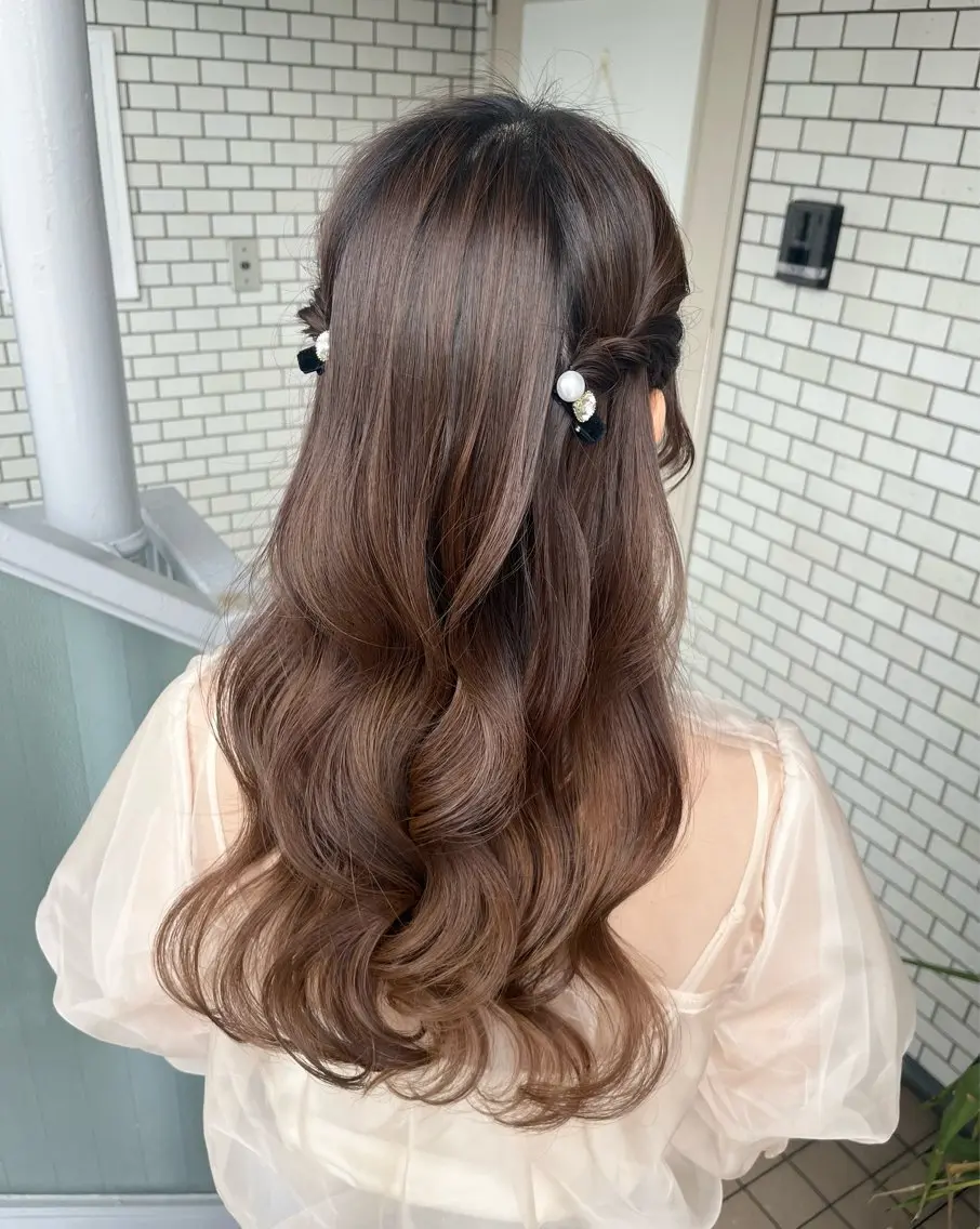 ヘアアレンジ 成人式 ハーフアップ 結婚式・ブライダル 卒業式のヘアスタイル ヘアセット 参列・イベントヘア♡ ゆいなのヘアスタイル