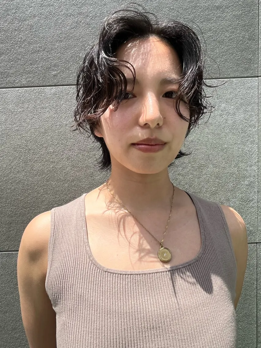 ショート パーマ くせ毛 カット パーマ 似合わせパーマ/ 山本銀次郎のヘアスタイル