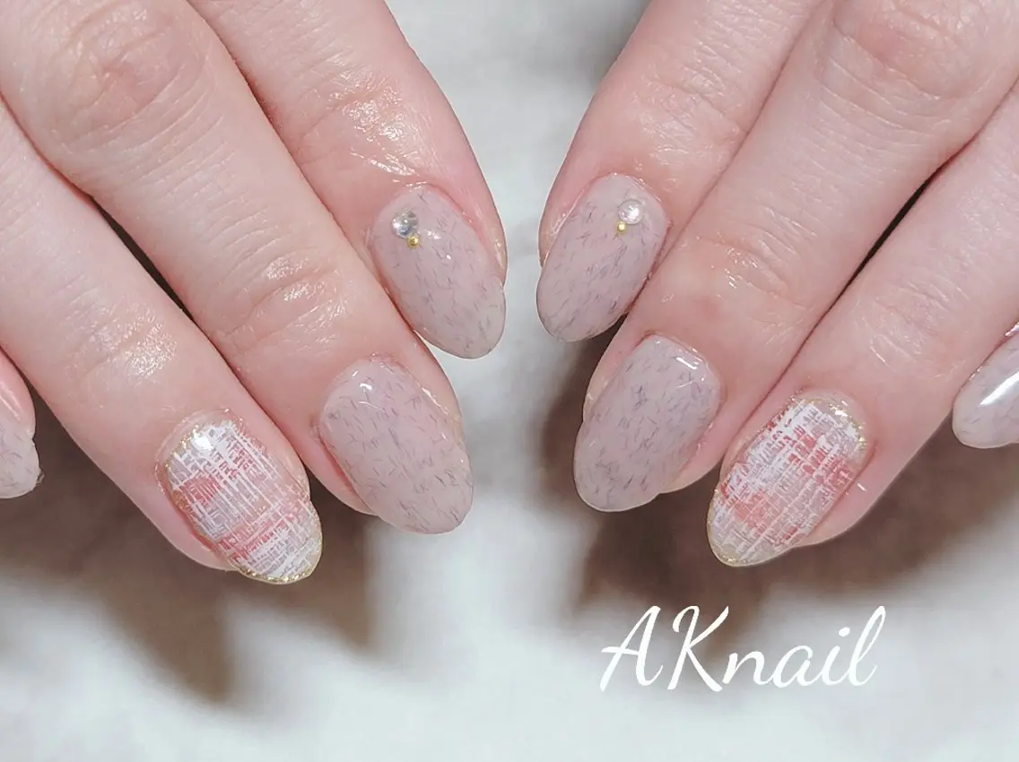 ネイル シンプルネイル ネイル&巻き爪サロン AKnailのネイルデザイン