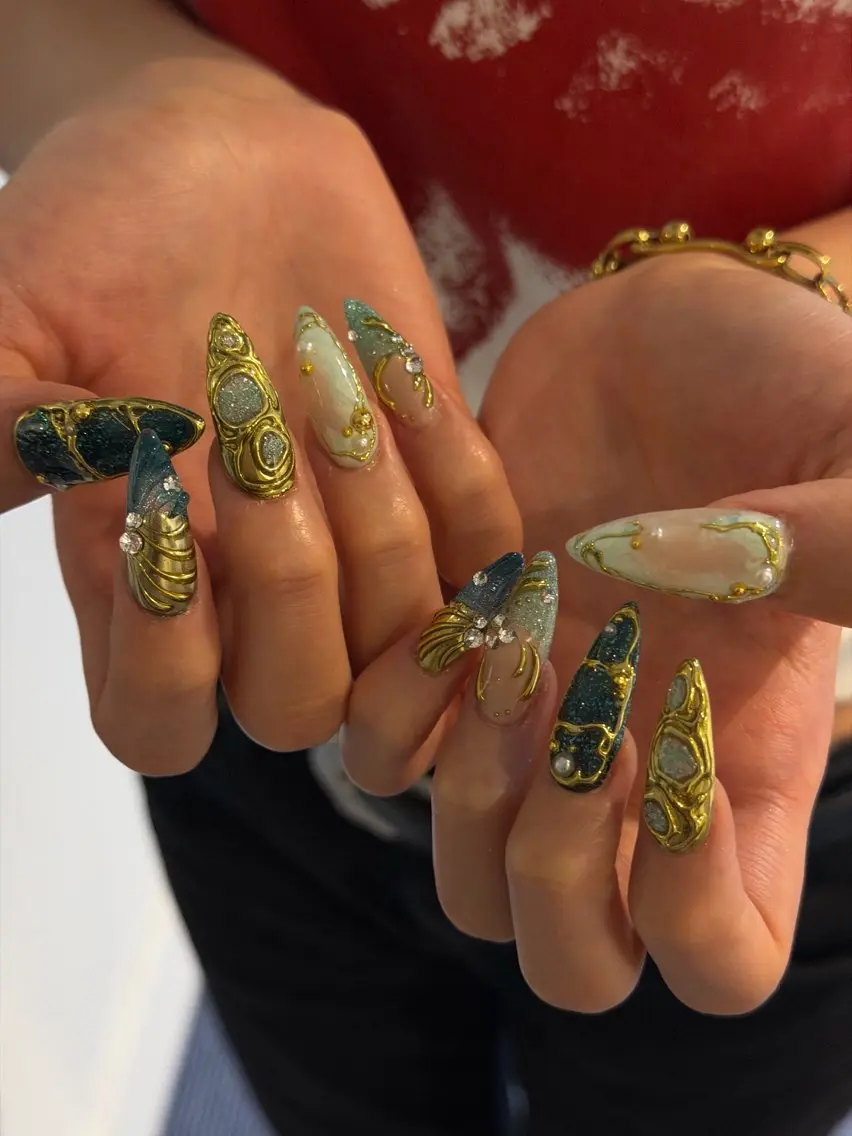 ネイル 韓国ネイル シンプルネイル ワンホンネイル ハンドネイル CoMo Nailのネイルデザイン