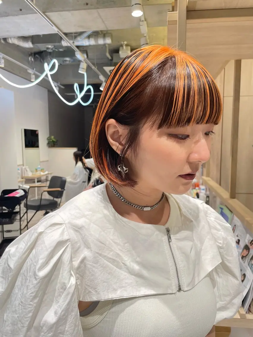 カラー ダブルカラー イヤリングカラー ハイトーンカラー インナーカラー 髪質改善 ♡透明感カラー★ ネイル/しの♡のヘアスタイル