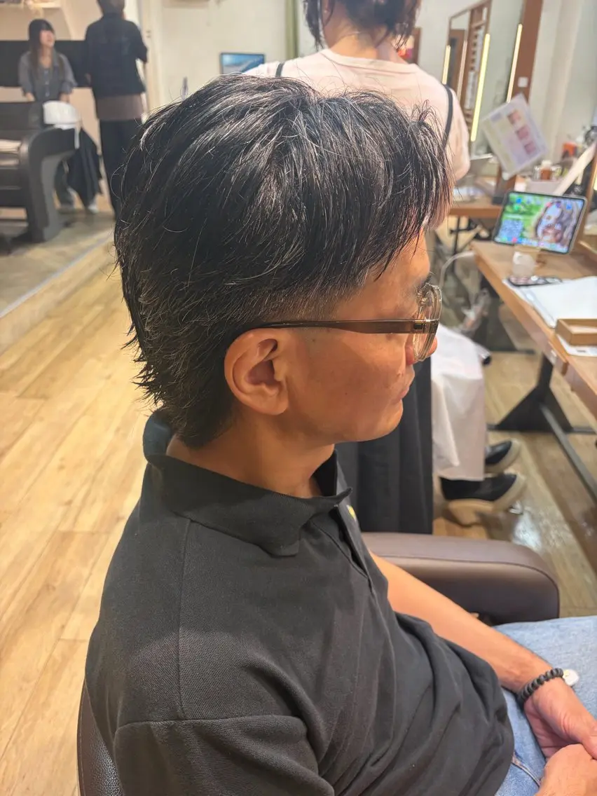 メンズ マレットヘア カット ワタナベ カンタのヘアスタイル