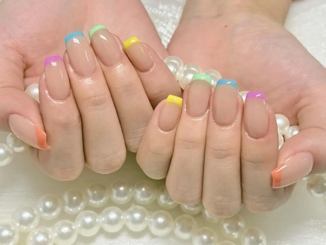 フレンチネイル💅カラーベース追加+1000の写真