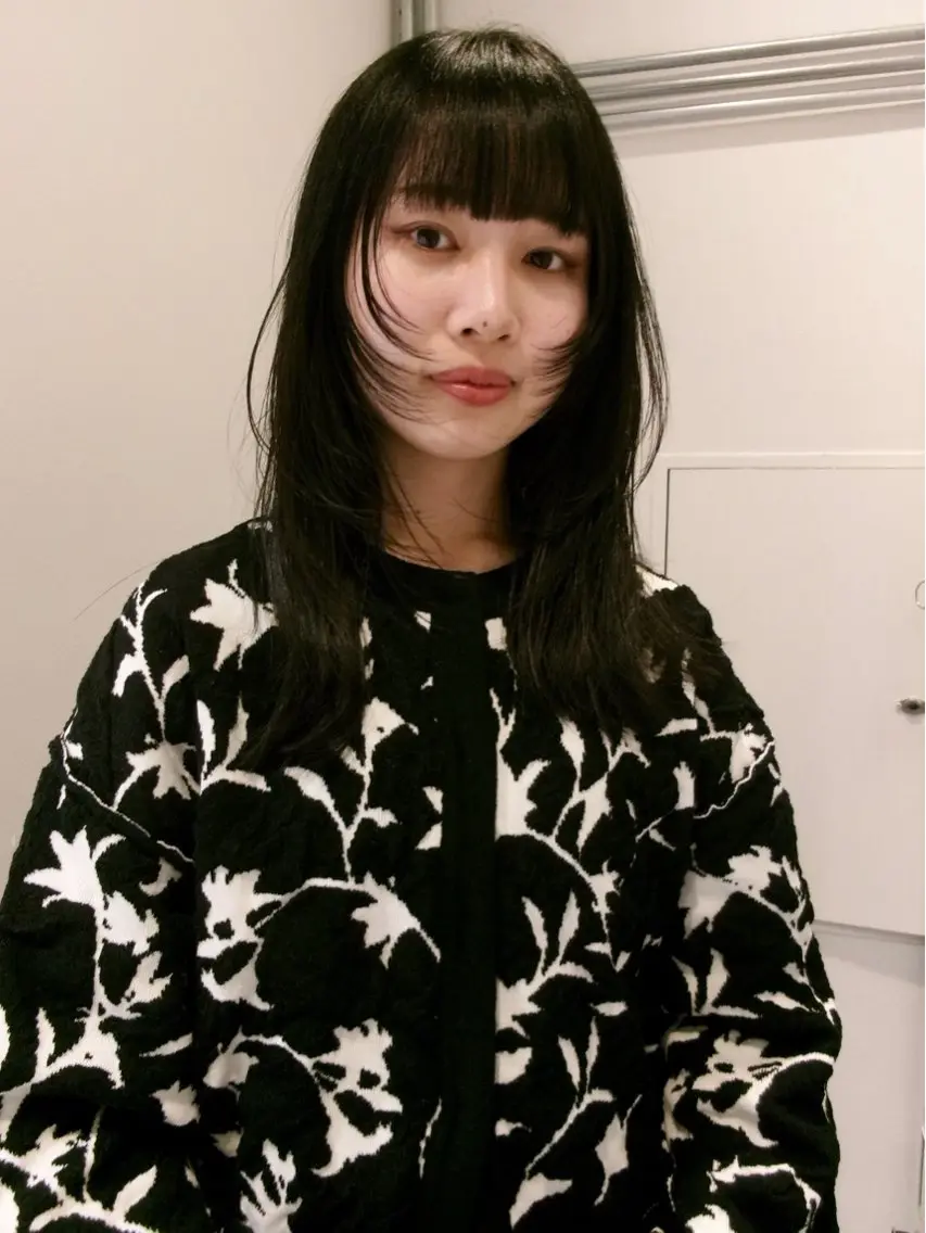 ロング カラー 顔まわりレイヤー 顔周りカット レイヤーカット 縮毛矯正/レイヤー /kirara🌼のヘアスタイル