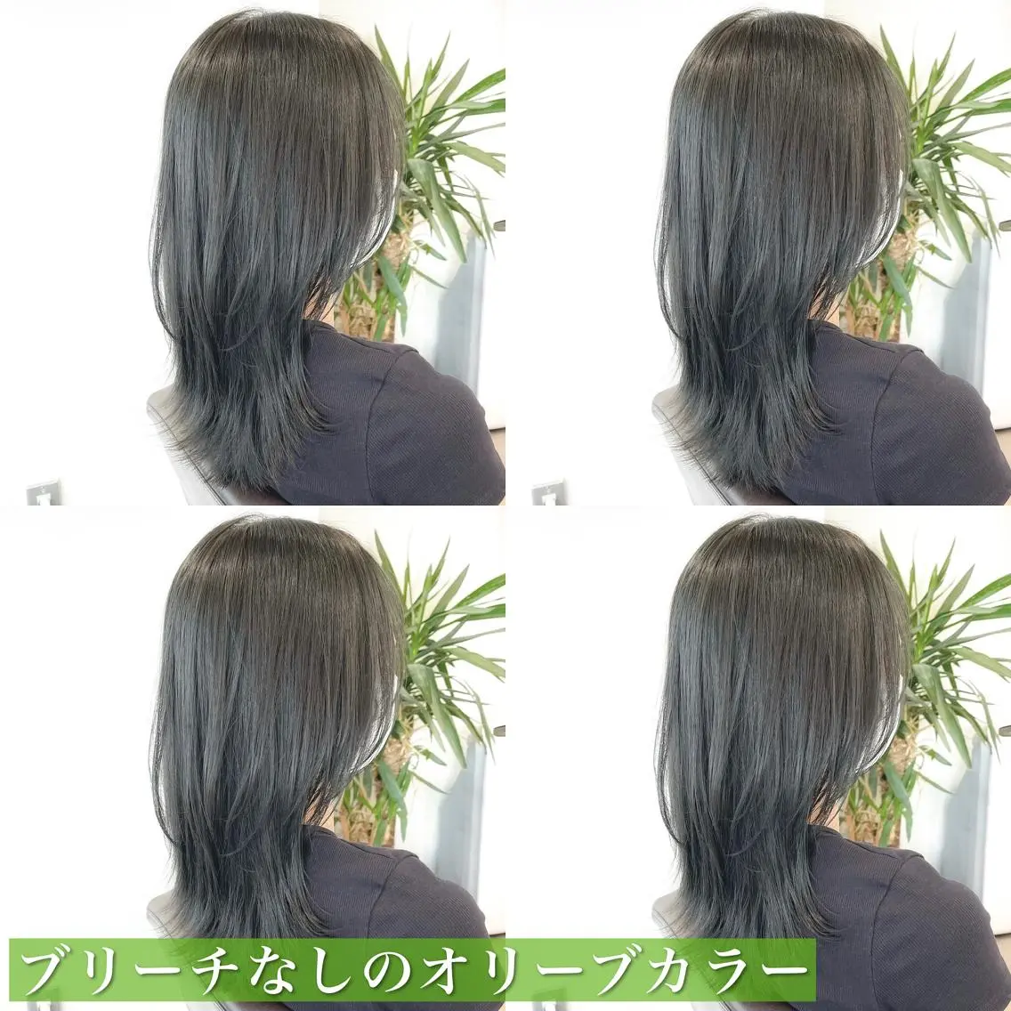 ミディアム カラー ショートボブ ミディアムパーマ アクアカラー アッシュ アッシュグレー navile原宿 yumaのヘアスタイル