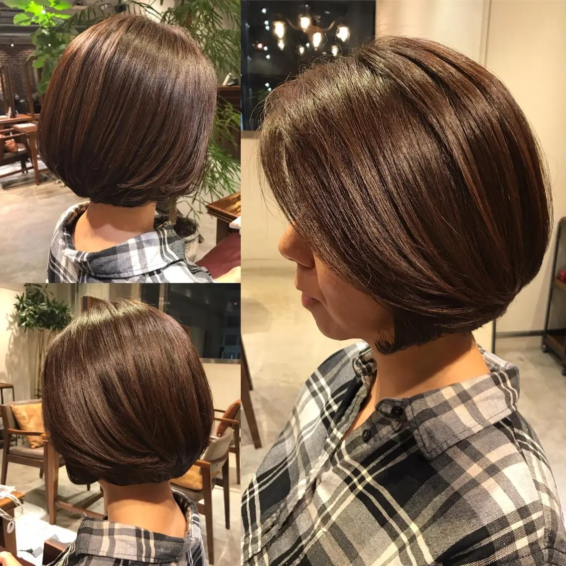 ショート カラー ボブレイヤー ボブ レイヤーカット 小林 佳祐のヘアスタイル