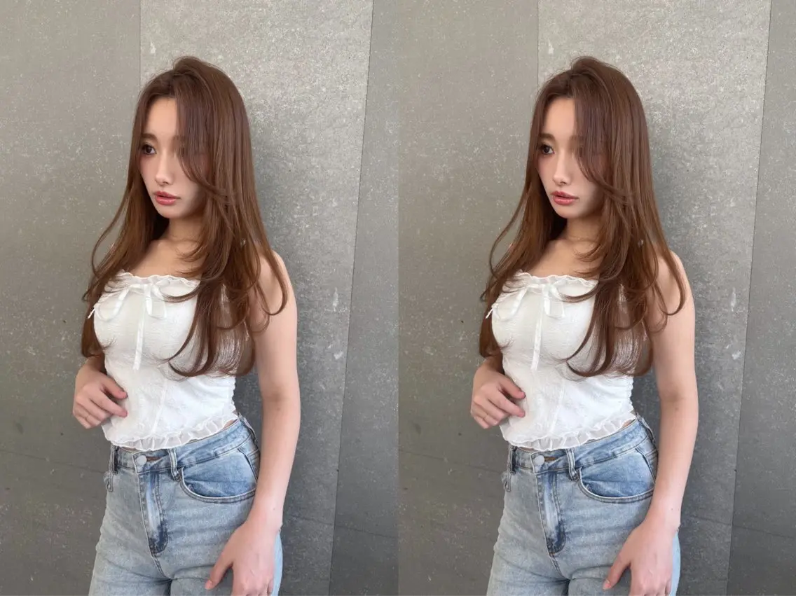 ロング カラー パーマ 髪質改善 レイヤーカット 縮毛矯正 【博多髪質改善】 吉村　清志のヘアスタイル
