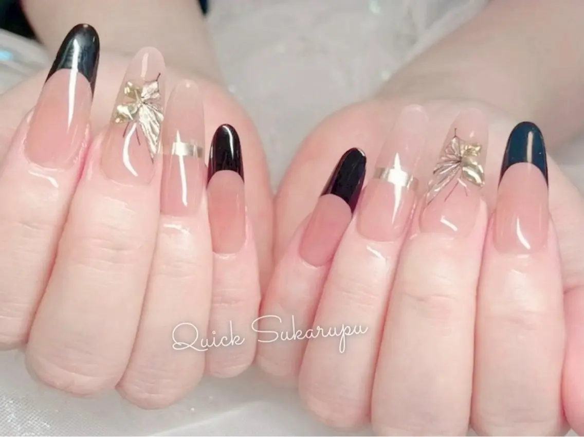 ロング ハンドネイル Quick Sukarupuのネイルデザイン