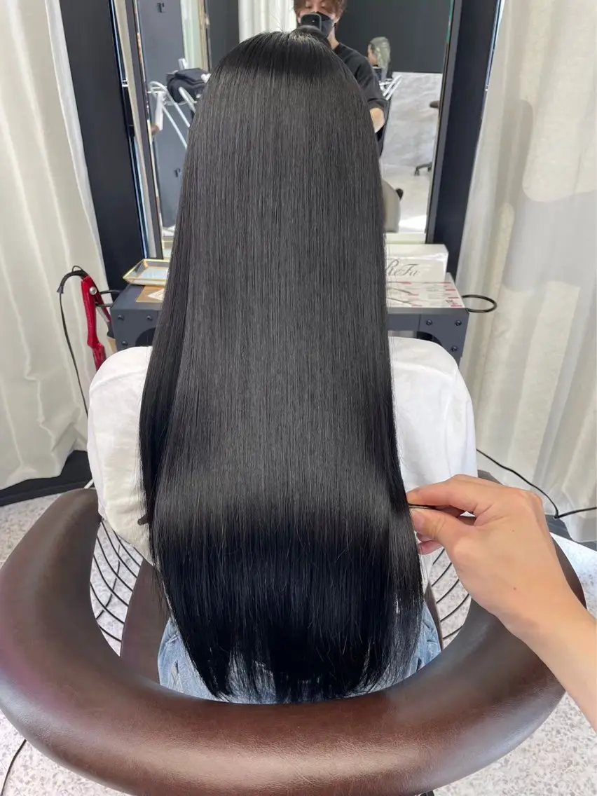 ロング 縮毛矯正 タカダ ケンタのヘアスタイル