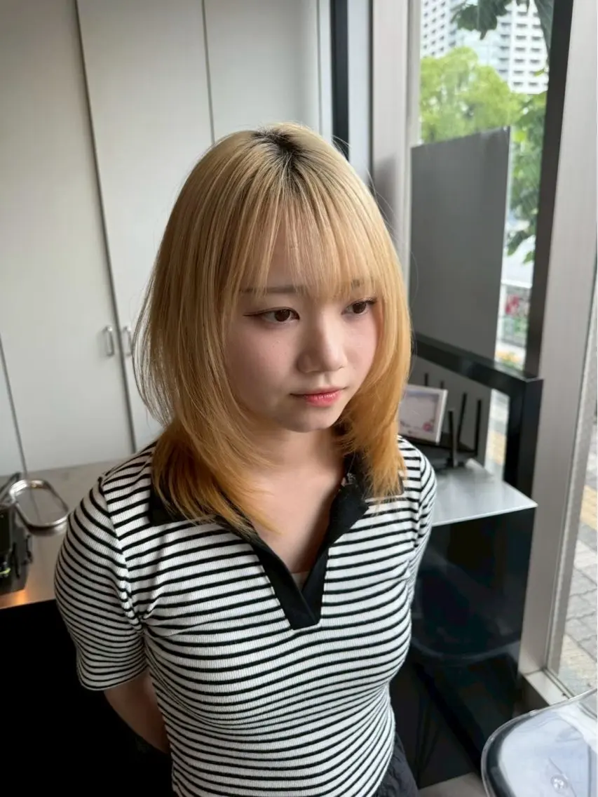 セミロング カラー カット ヘアカラー ボブ/デザインカラー ✂️ツムギ♡のヘアスタイル