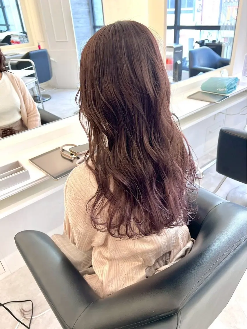 ロング カラー ヘアカラー ParveMix🎀 稲垣 詞葉のヘアスタイル