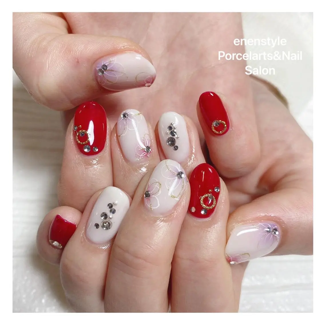 ショート ネイル ハンドネイル 🐾enen style 🐾のネイルデザイン
