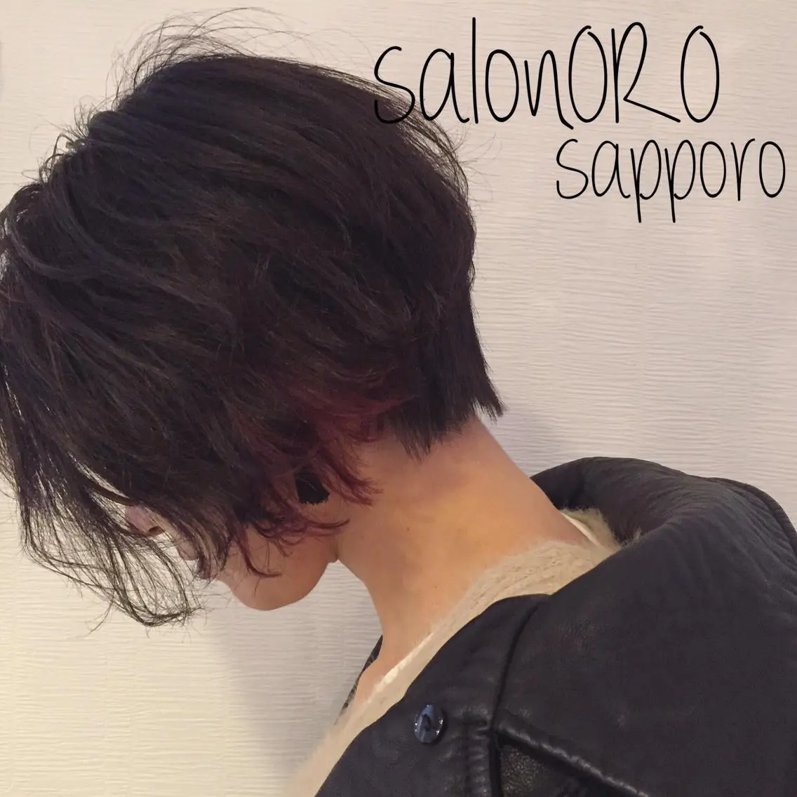 ショート カラー ブリーチ ボルドーカラー ダブルカラー ハイライトカラー インナーカラー カット ヘアカラー トリートメント 池田 真由美のヘアスタイル