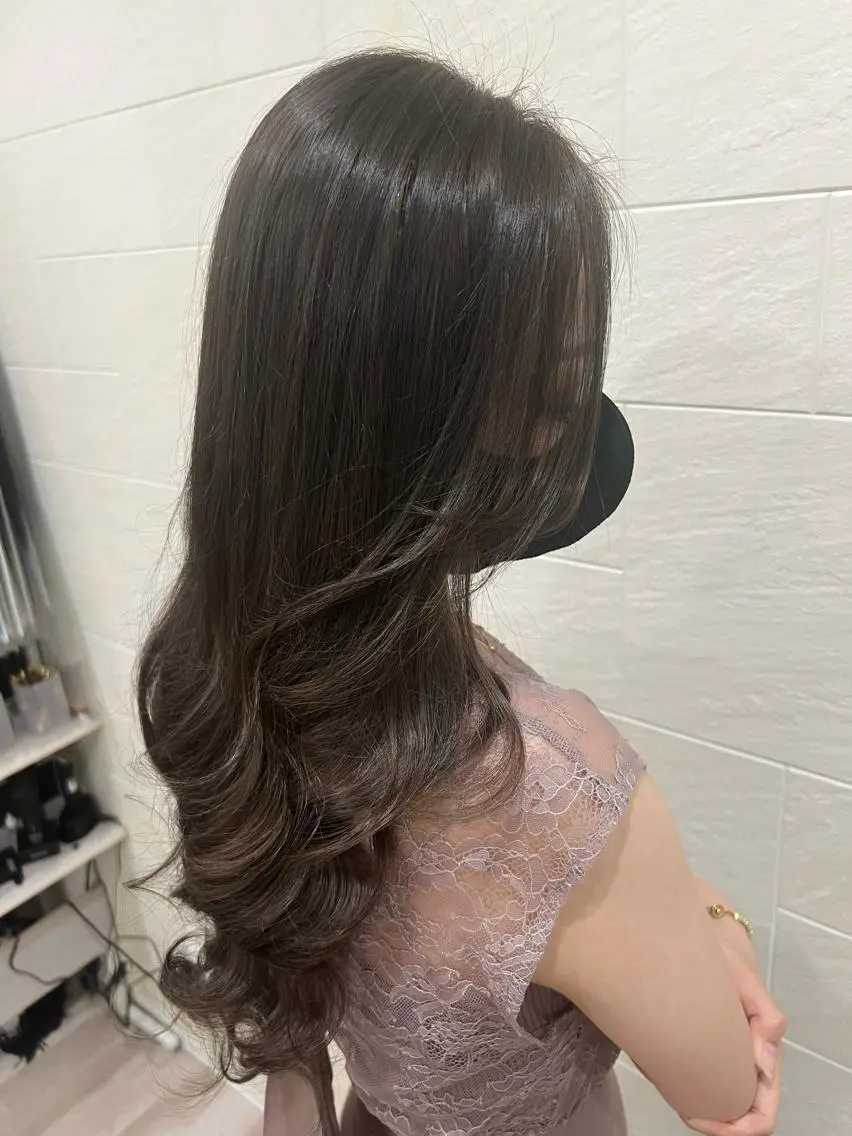 エクステ付けたままカラー✨️の写真
