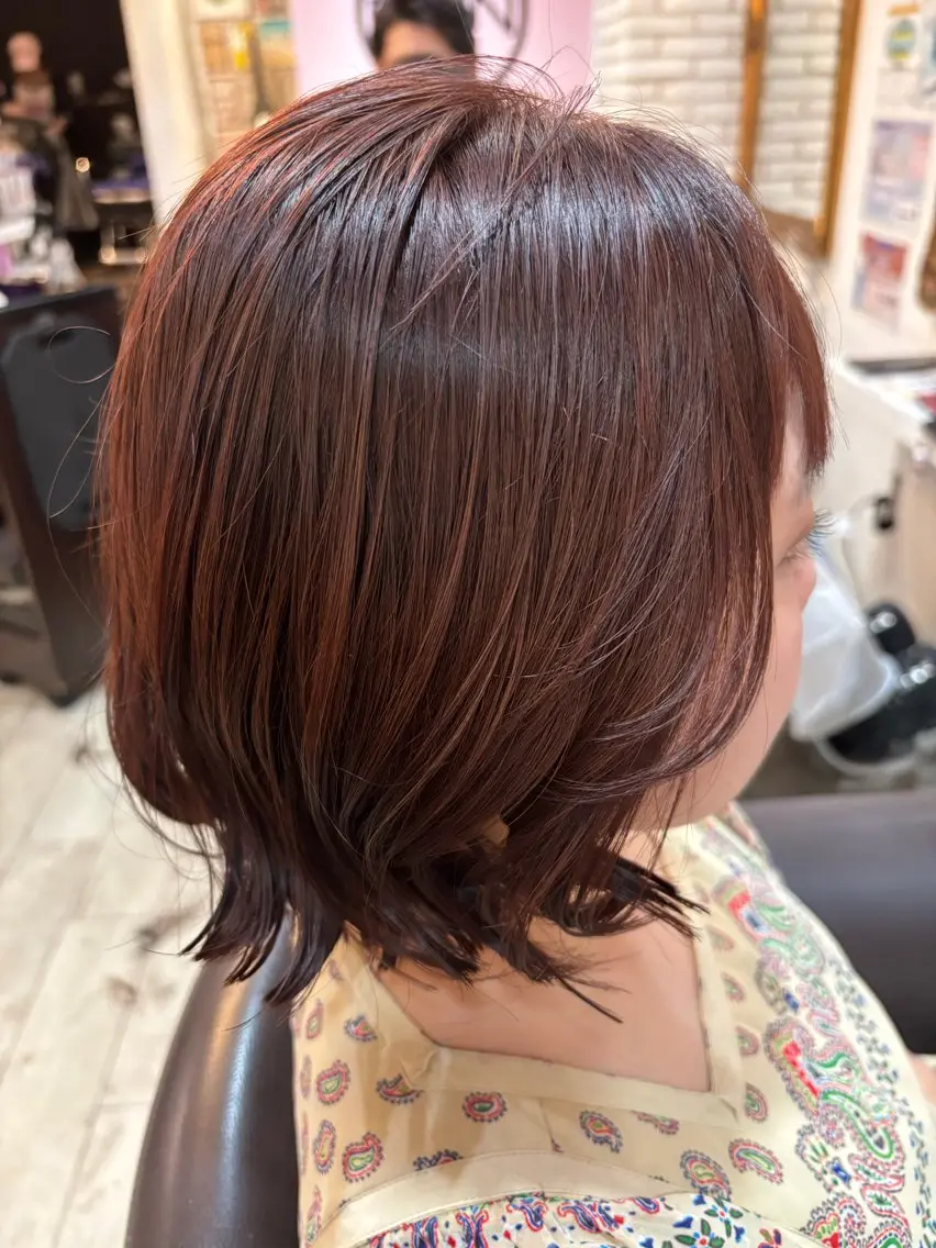 ミディアム カラー ベージュカラー ピンクカラー ピンクベージュ ボブ 大人艶髪🌷 ✨久保田🐼のヘアスタイル