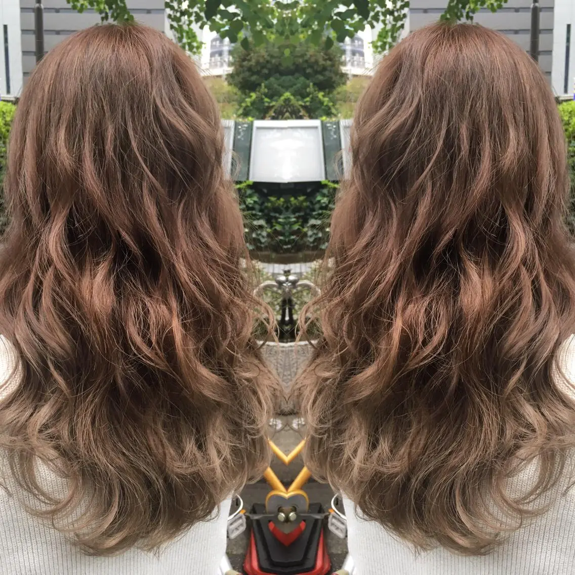 セミロング ロング カラー 髪質改善 中川 翔のヘアスタイル