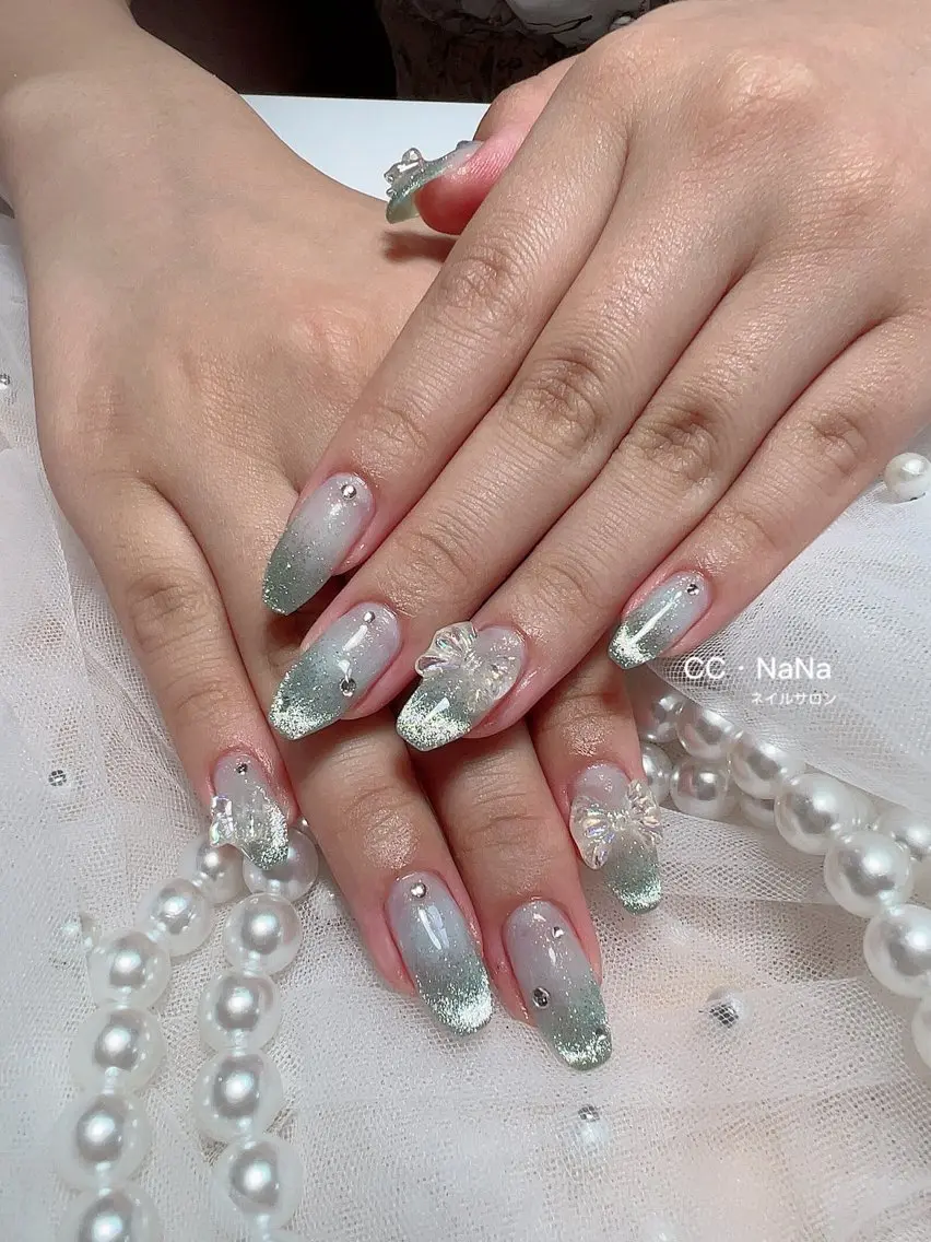 ネイル ハンドネイル 💎CC・NaNa 韓国風ネイル🌙Cのネイルデザイン