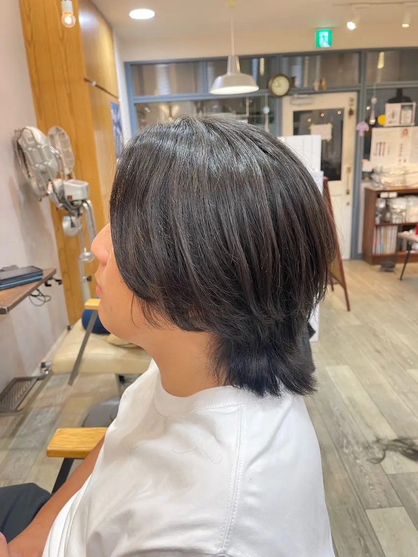 ミディアム メンズ メンズウルフカット ウルフカット オオキ カナ♡のヘアスタイル