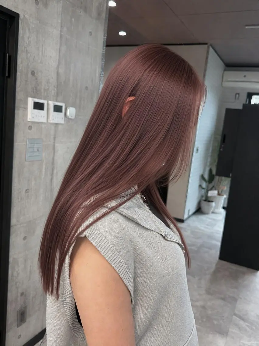 🌷ブリーチなしWピンクベージュカラー🌷の写真