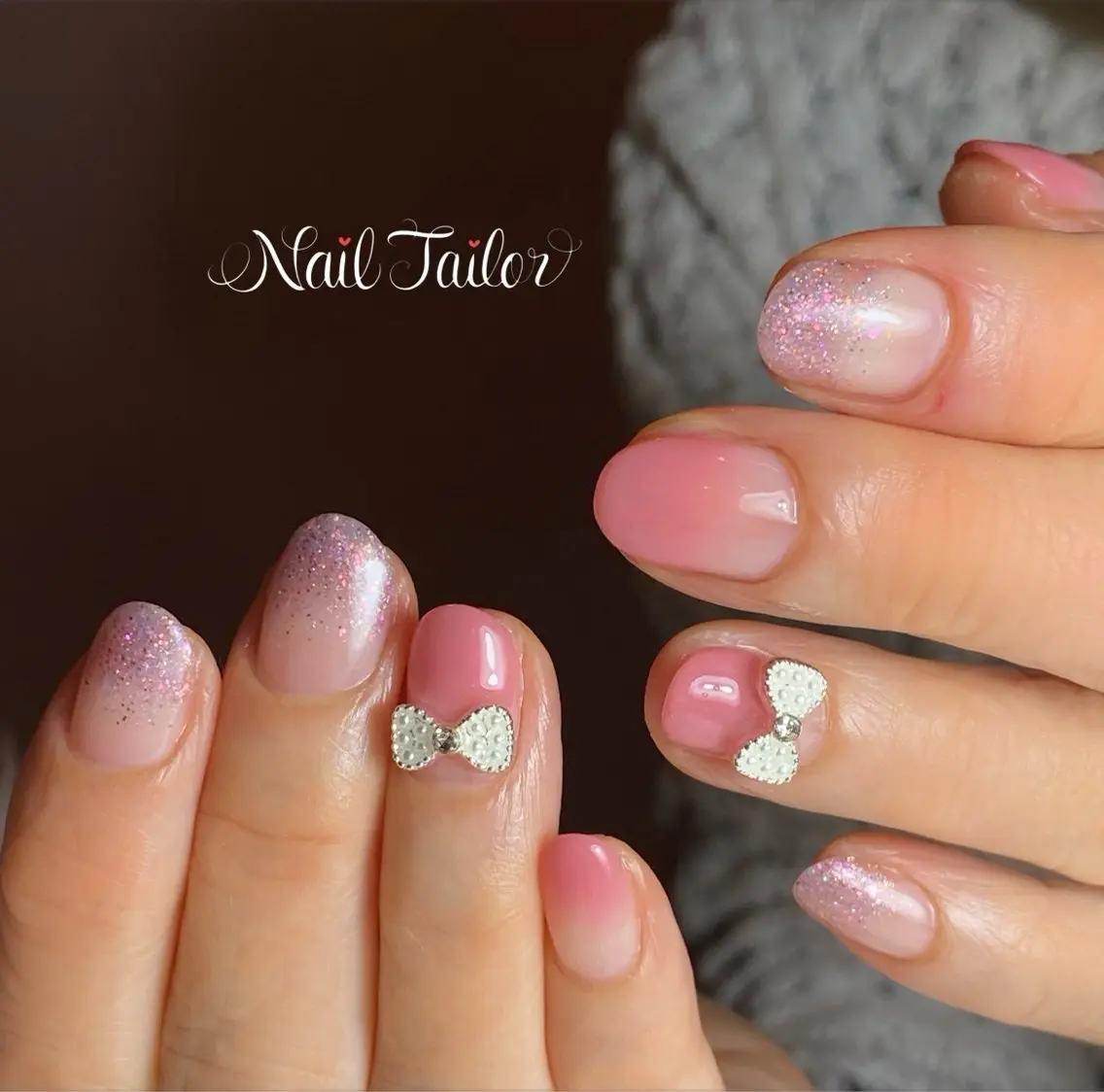 ネイル フラッシュネイル ジェルネイル グラデーション キラキラネイル ラメ(グリッター) ハンドネイル NailTailor ネイルテイラーのネイルデザイン