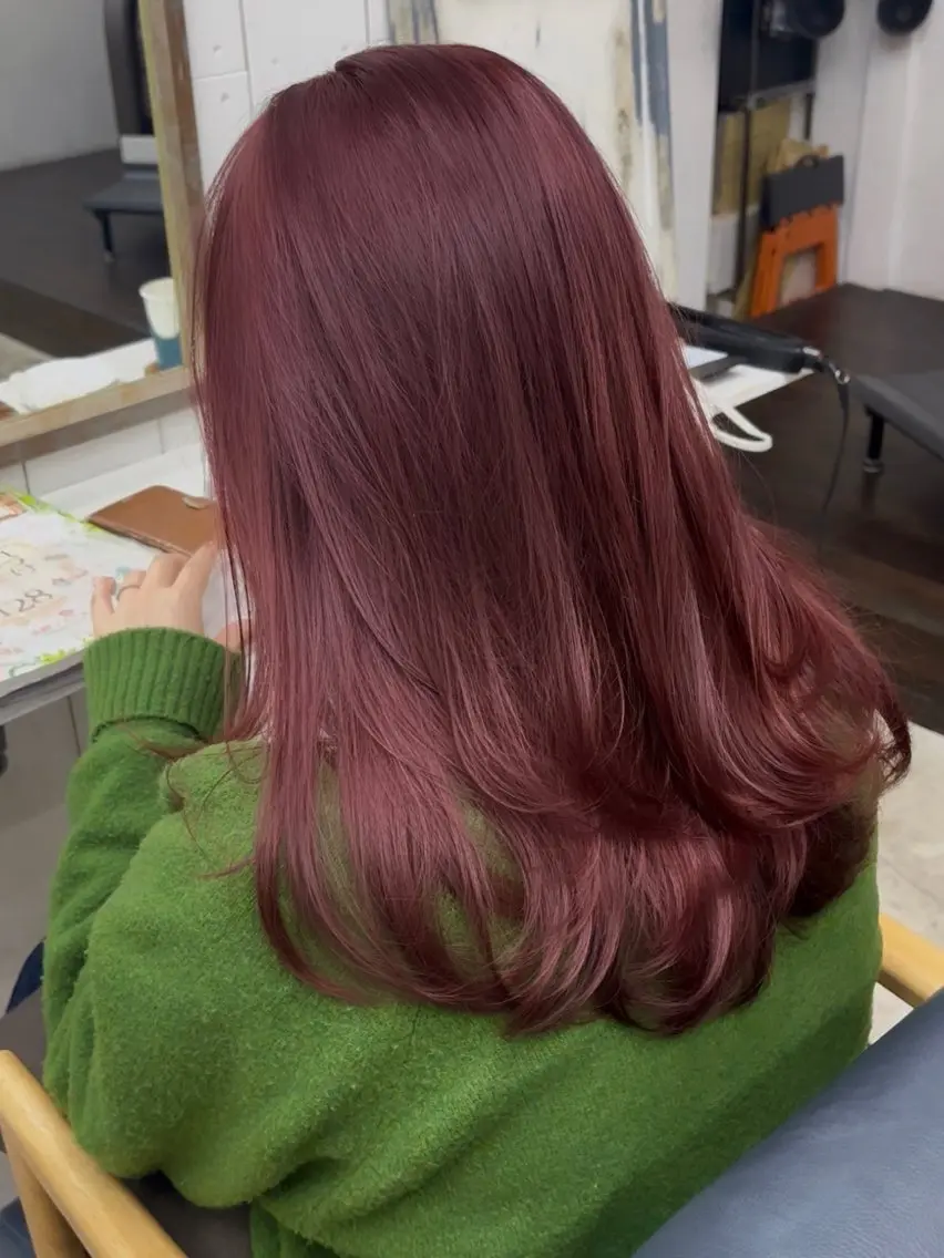 ロング カラー カット ヘアカラー トリートメント Ann./艶髪 /レイヤーカットのヘアスタイル