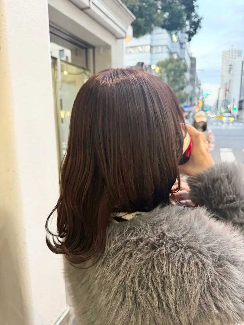 カラー ピンクカラー ヘアカラー femme 當田 莉央のヘアスタイル