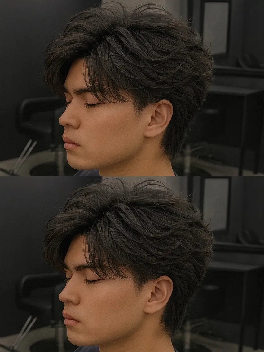 ミディアム パーマ ヘアアレンジ メンズ ミディアムパーマ メンズパーマ メンズツイストパーマ 波巻きパーマ ツイストパーマ カット パーマ トリートメント ヘッドスパ ヘアセット 🔥ニュアンス フェザー小林海斗🔥のヘアスタイル