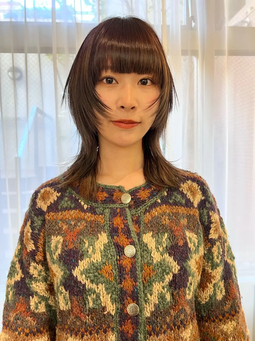 セミロング カラー 圧倒的デザイン力 店長🎨RENAのヘアスタイル