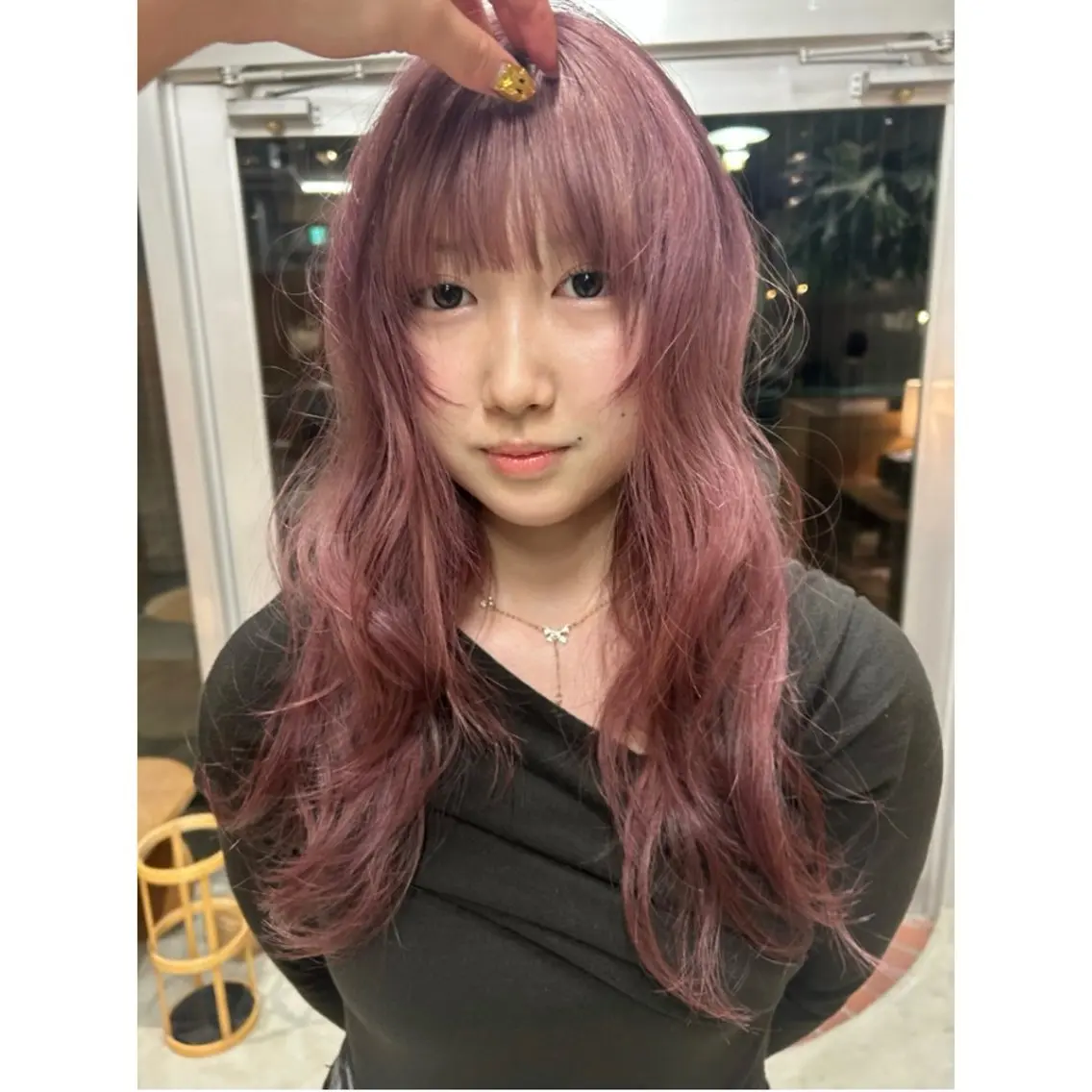 ロング ヘアカラー カエデ🐬 カットカラーモデルのヘアスタイル