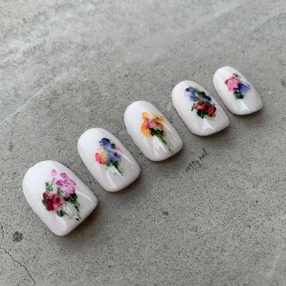 ネイル フラワーネイル ジェルネイル ニュアンスネイル 春ネイル cottynail -miki-のその他イメージ