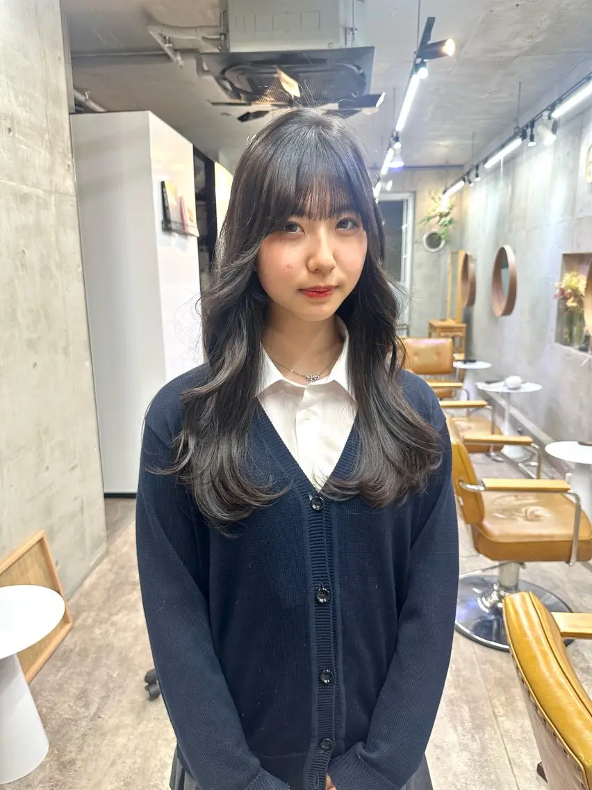 ロング カラー ベージュカラー ブリーチ ブラウンカラー ケアブリーチ グレージュ カット カットモデル募集中 ／HARUKA🎀のヘアスタイル