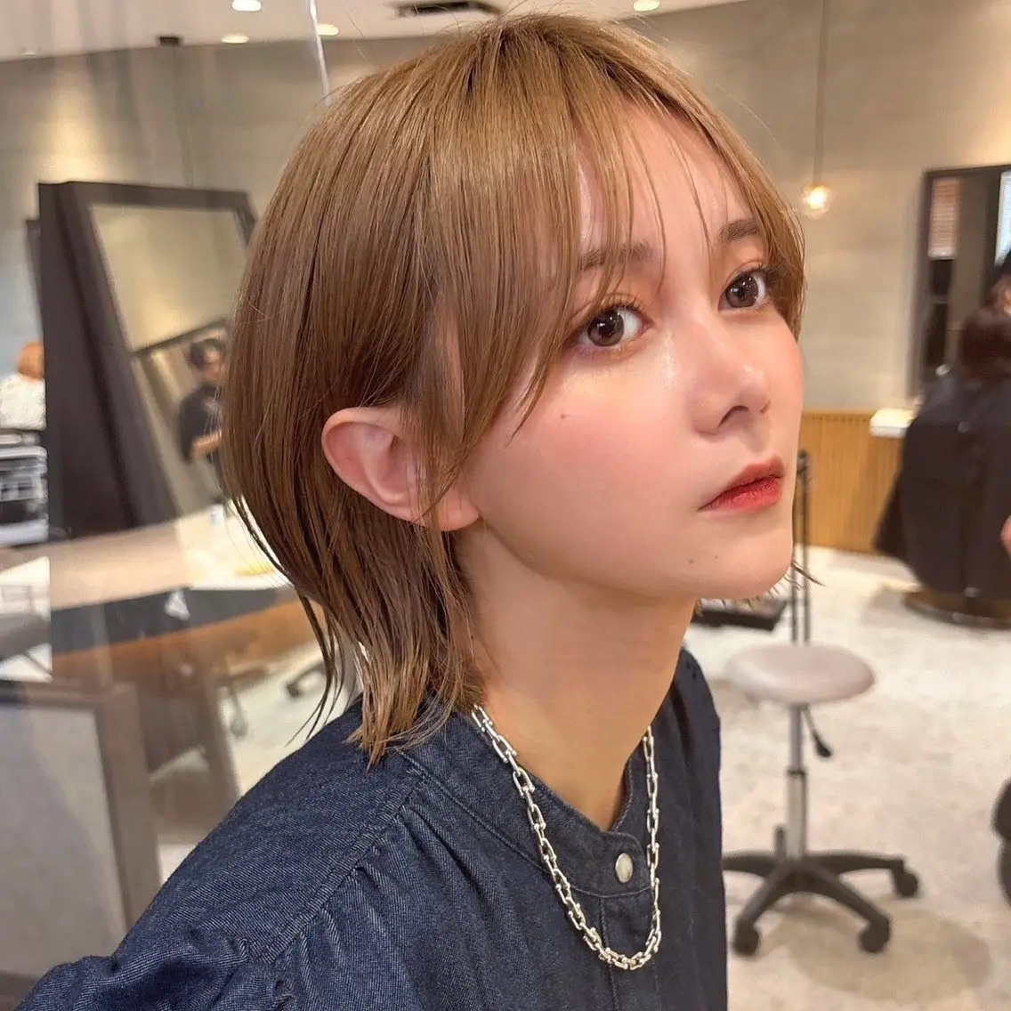 ミディアム 似合わせカラー× ウルフカット/ホマレのヘアスタイル