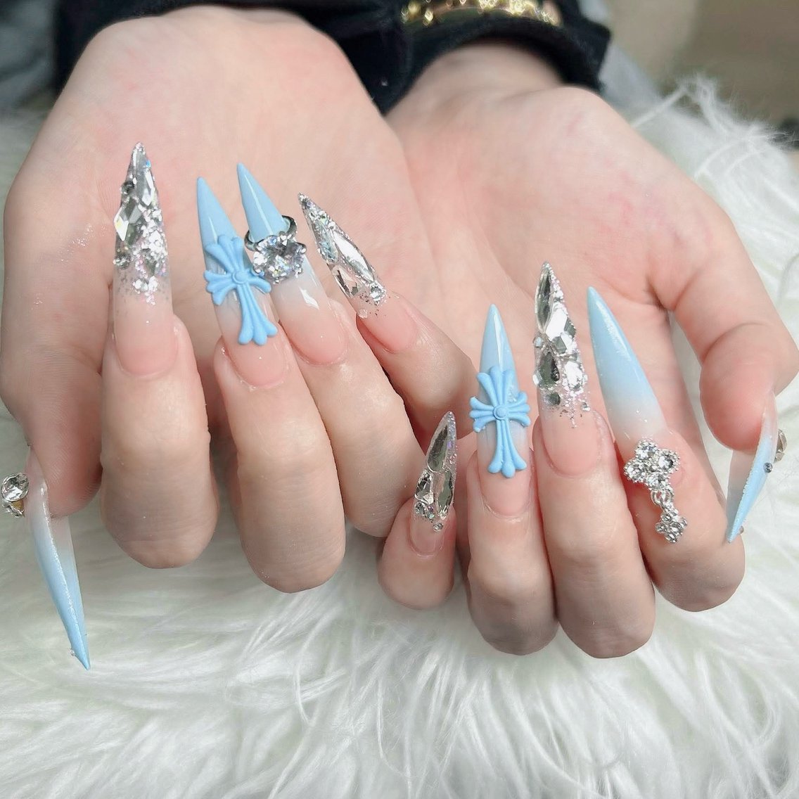 ネイル フットネイル フレンチネイル グラデーション 韓国ネイル ロングネイル ハンドネイル Hani Nail Salonのネイルデザイン