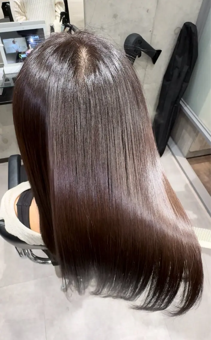 ロング カラー エフィラージュ カット✂️髪質改善のヘアスタイル