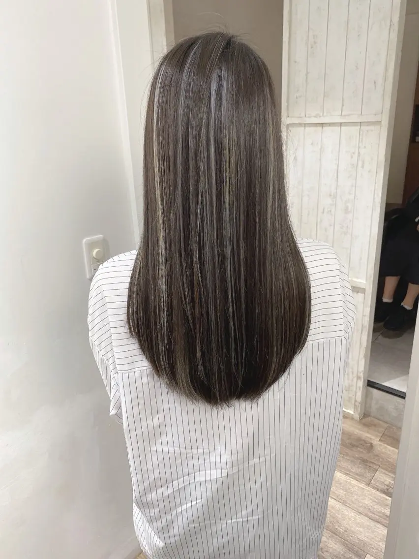 ロング カラー ヘアカラー トリートメント ハイライト⭐️上野 高広のヘアスタイル