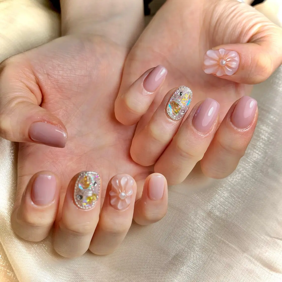 ネイル 持ち込み 春ネイル ハンドネイル ハンドケア Fairy Nailのネイルデザイン