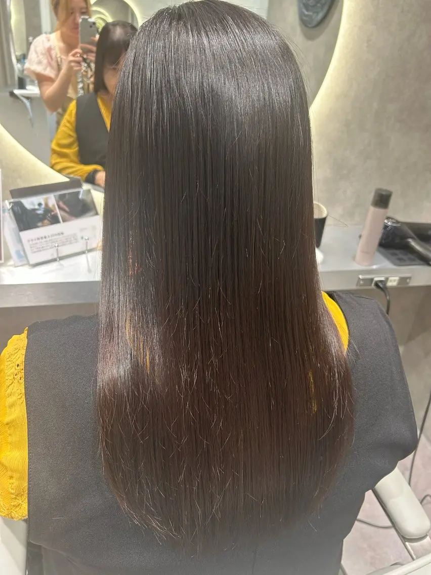 ロング 縮毛矯正 原野 実優羽のヘアスタイル
