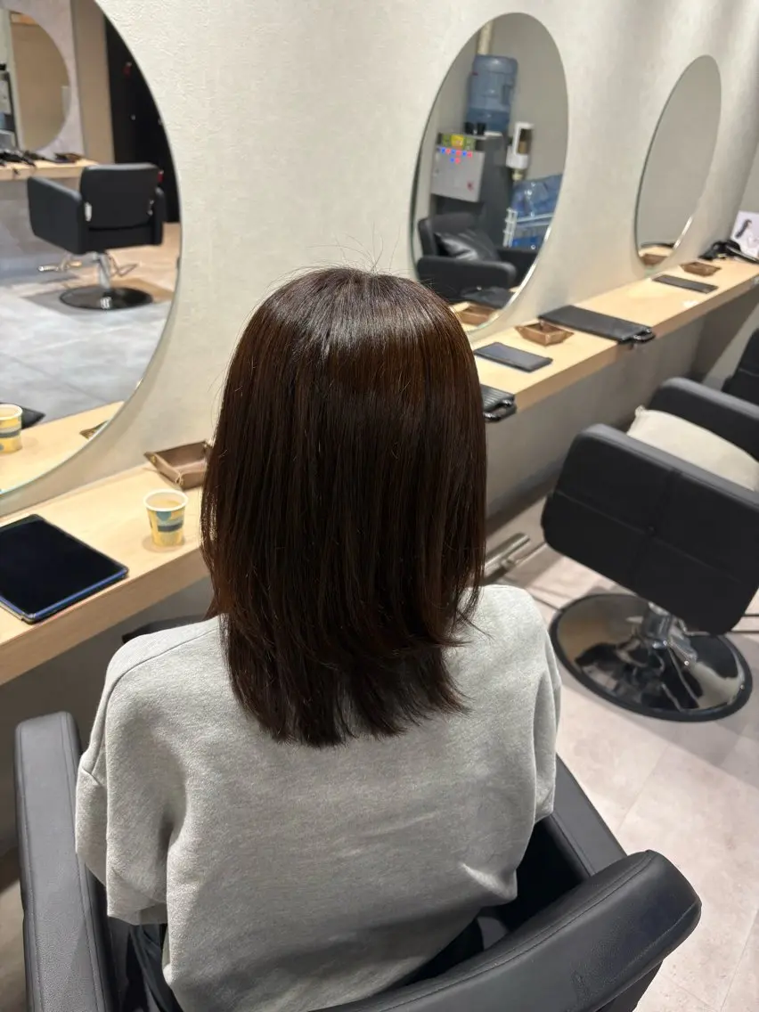 ミディアム カラー 透明感カラー/艶髪 🫧ayaneのヘアスタイル