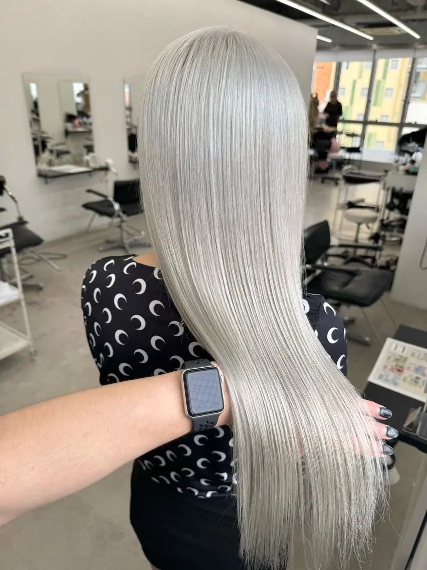 ロング カラー ブリーチ ケアブリーチ ロング トリートメント ヘアカラー ブリーチ/ハイトーン 名古屋栄/SHIONのヘアスタイル