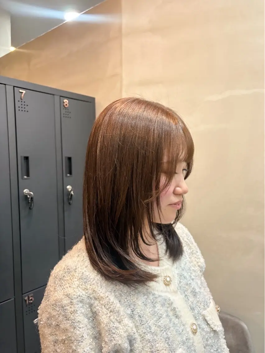 セミロング カラー ヘアカラー SHIAN立川 マホのヘアスタイル