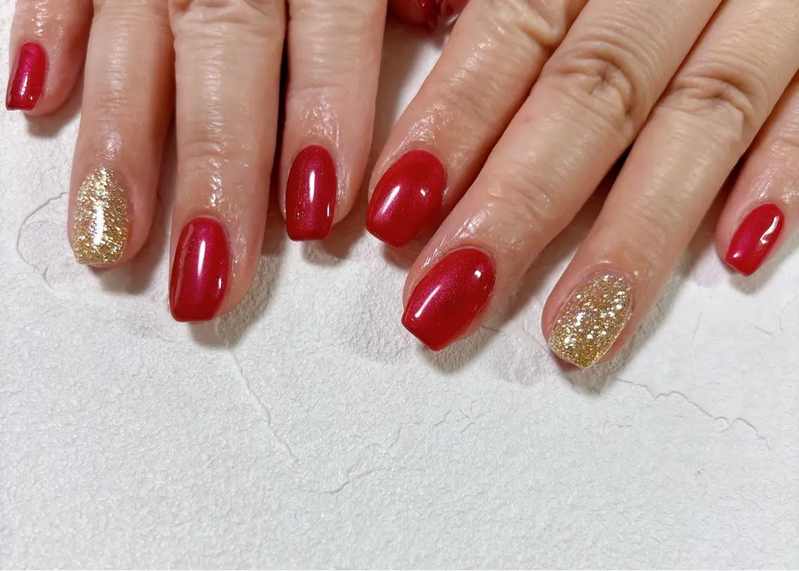 ネイル オーロラネイル フットネイル フレンチネイル ジェルネイル マグネットネイル ハンドネイル kiki nail &brow二子玉川のネイルデザイン