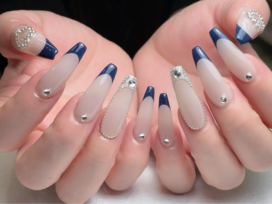 ネイル ブラウン 長さ出し ジェルネイル 韓国ネイル マグネットネイル 中野駅から2分 MEO NAILのネイルデザイン