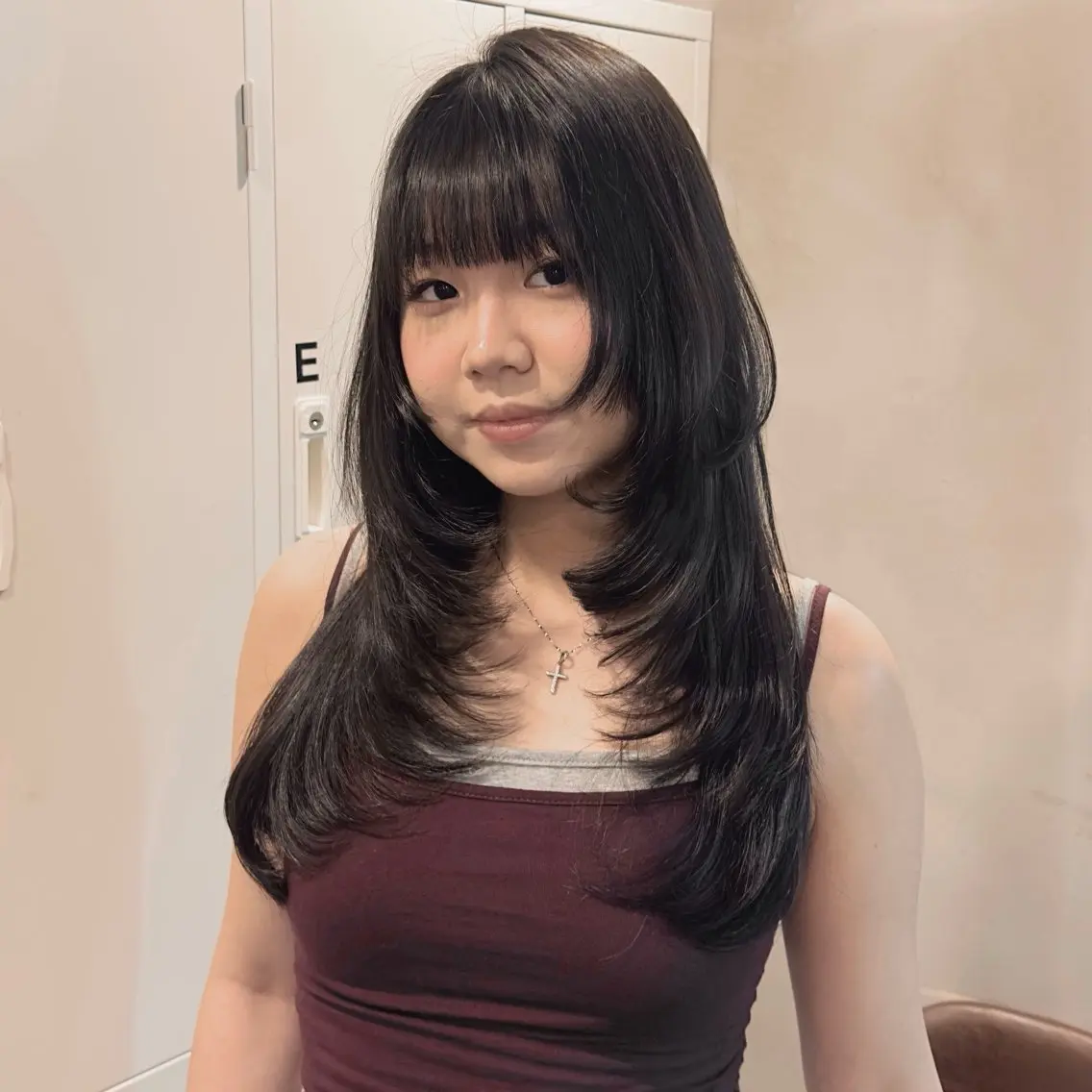 セミロング カラー ヘアアレンジ レイヤーカット カット ヘアカラー makoto / 韓国風ヘア🎀🪄︎のヘアスタイル