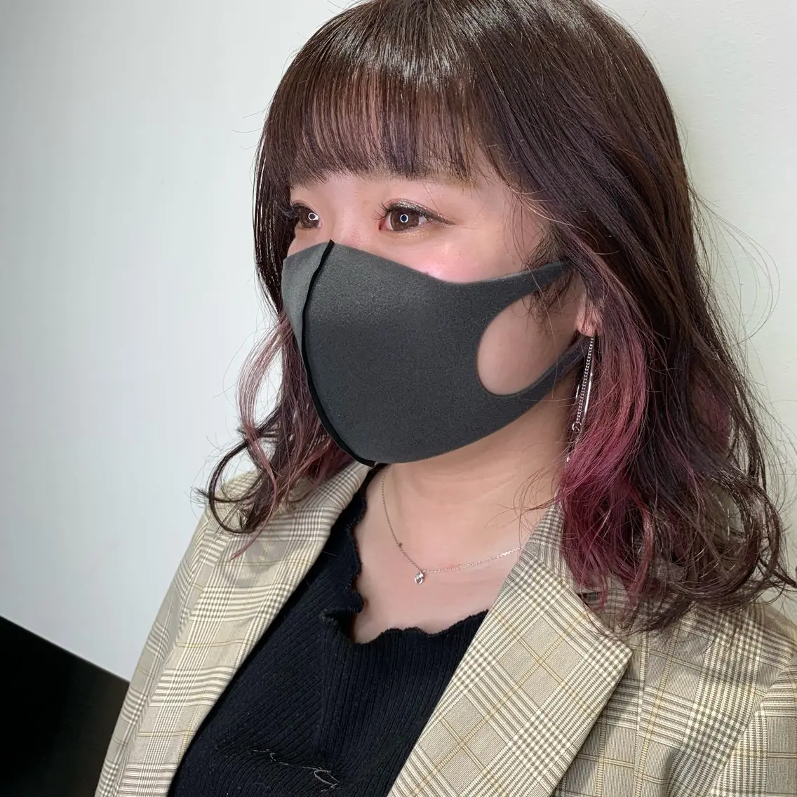 ミディアム カラー インナーカラー ピンクカラー Yuuki🌷名古屋 ボブ/カラーのヘアスタイル